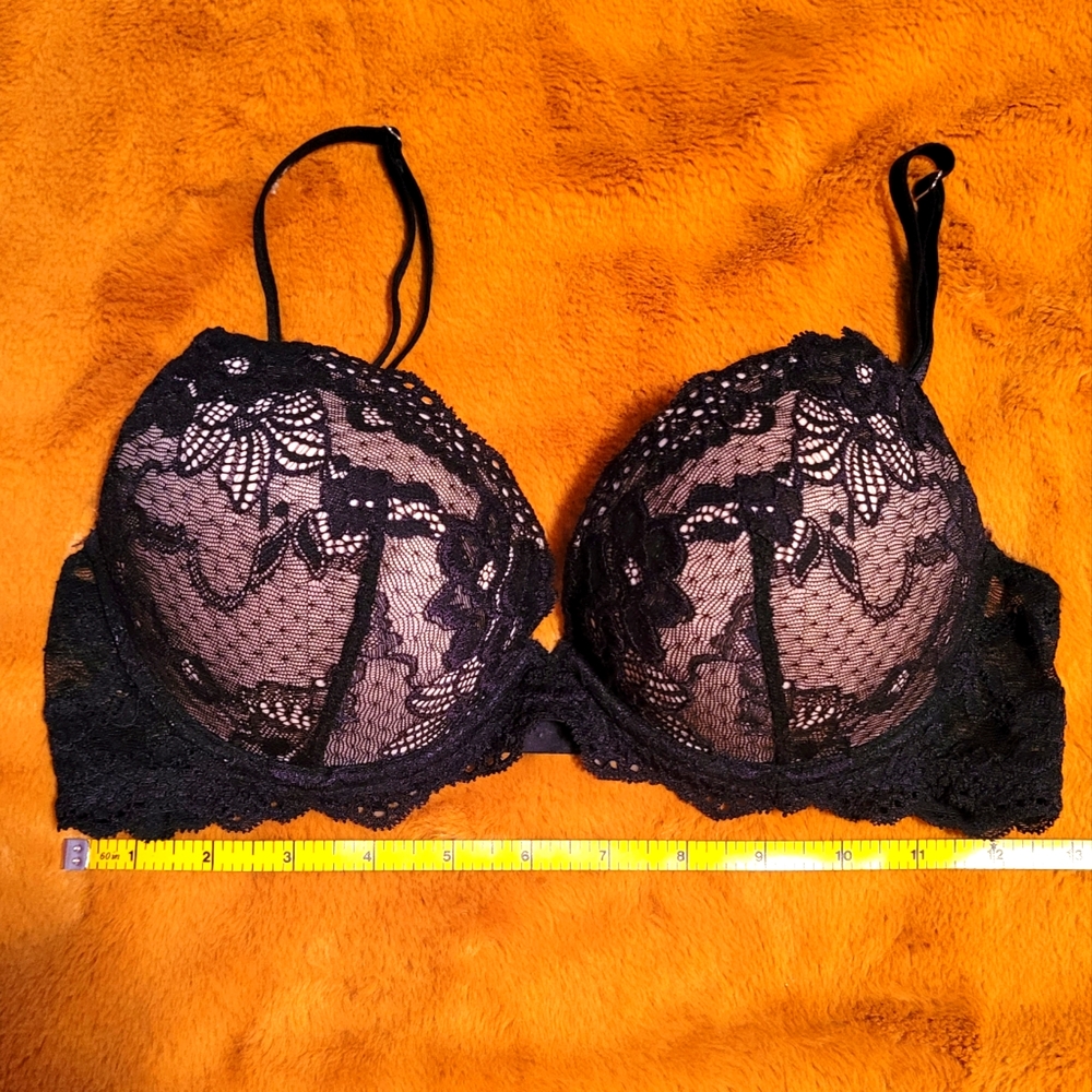 NWOT PLEASURE STATE Elegant Black Lace Bra